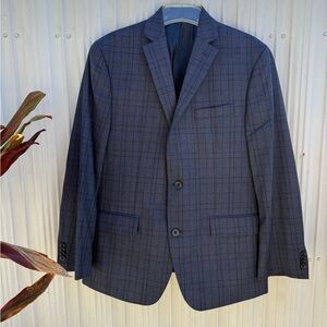 Michael Kors Navy Windowpane Sport Coat